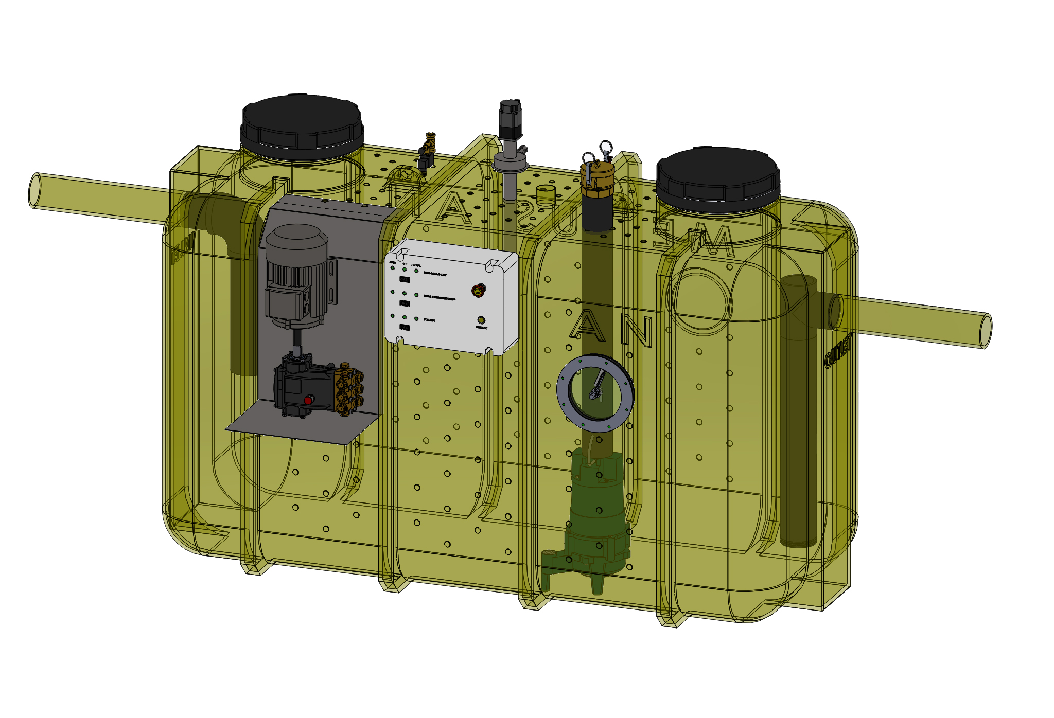 ABOVE GROUND POLYETHYLENE (HDPE) GREASE WATER SEPARATOR AUTOMATIC